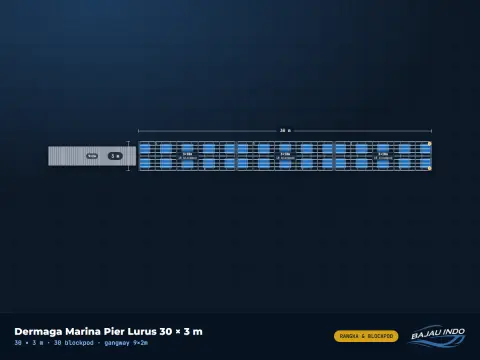 Dermaga Marina Pier Lurus 30 × 3 m — foto 1